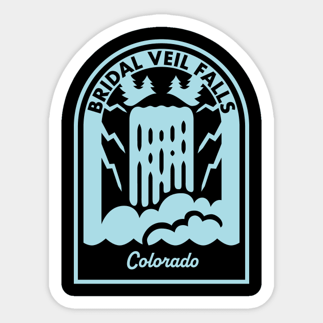 Bridal Veil Falls Colorado Sticker by HalpinDesign